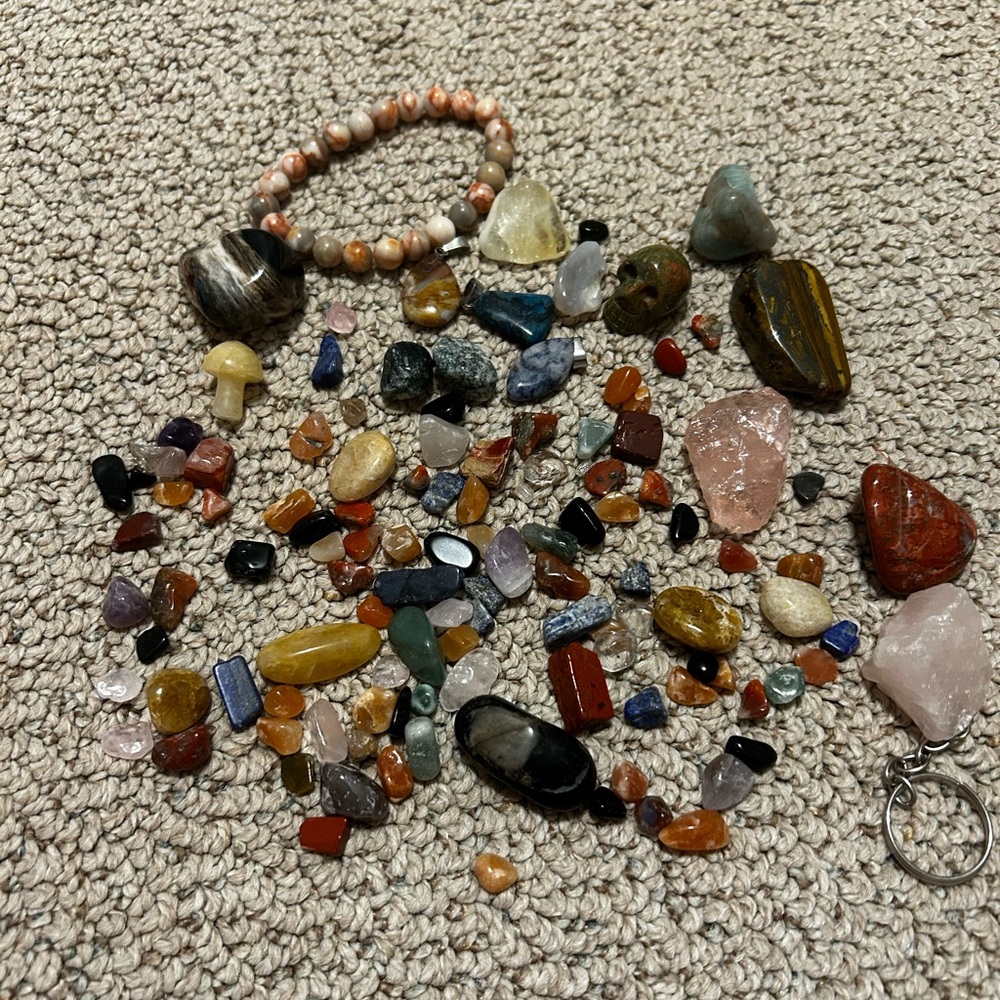 Assorted Gemstone Collection with Bracelet
